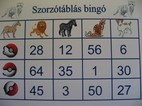 Szorzótáblás bingó 2.